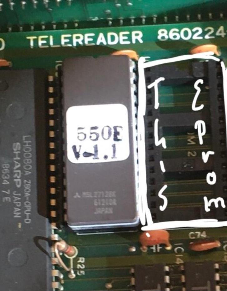 ZOEK Test EPROM voor voor Telereader FRX-550., Telecommunicatie, Zenders en Ontvangers, Gebruikt, Zender en Ontvanger, Ophalen of Verzenden