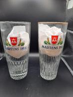 2 verres à bière Martens, Comme neuf, Autres marques, Enlèvement ou Envoi, Verre ou Verres