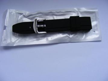 20mm horlogeband - NIEUWE Rubber Siliconen horlogeband zwart