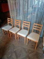 Set 4 Stoelen IKEA, Scandinavisch, Enlèvement, Utilisé, Blanc