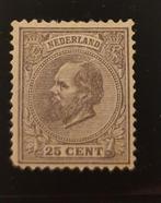 Nederland 1872 Willem III 25ct NVPH 26 ongestempeld, T/m 1940, Verzenden, Postfris