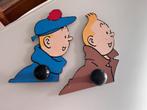 Tintin trousselier lot de 2 porte-manteau en bois, Ophalen, Kuifje, Gebruikt