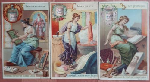 3 CHROMOLITHOS LIEBIG : Sang. 433 Unif. 436 : ARTS et MÉTIER, Verzamelen, Foto's en Prenten, Gebruikt, Prent, Voor 1940, Verzenden