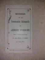 oud communieprentje Veurne 1911 (Jeanne Vanhove), Verzamelen, Bidprentjes en Rouwkaarten, Verzenden
