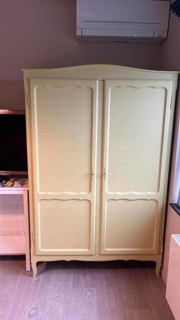 Toffe retro kleerkast limoen geel/groen, Huis en Inrichting, Kasten | Kleerkasten, Zo goed als nieuw, Ophalen