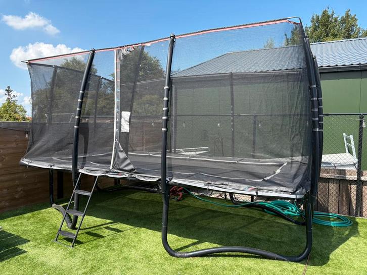 Exit Peak Pro trampoline 485cm op 275cm, Kinderen en Baby's, Speelgoed | Buiten | Trampolines, Gebruikt, Ophalen