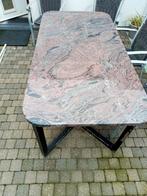 Tuintafel met granieten tafelblad en RVS poten, Tuin en Terras, Tuintafels, Ophalen of Verzenden, Zo goed als nieuw, Rvs