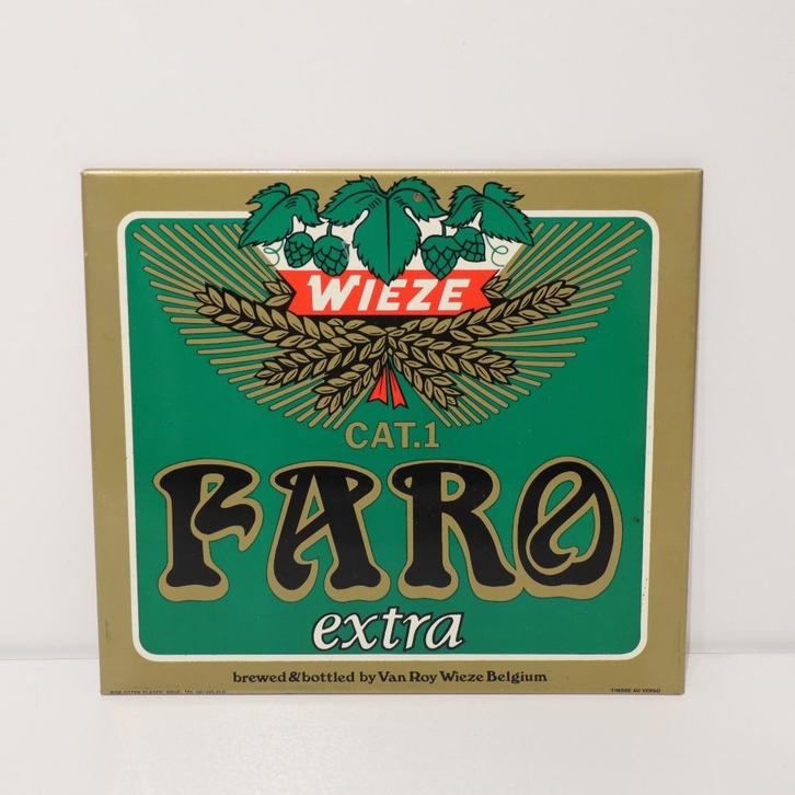 Vintage Faro Wieze Bier reclame, Verzamelen, Merken en Reclamevoorwerpen, Zo goed als nieuw, Ophalen of Verzenden