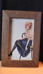 cadre carte postale publicitaire biotex dame retro (2), Verzamelen, Ophalen of Verzenden, Ongelopen, Overige thema's