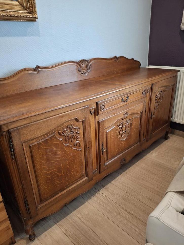 Massief houten dressoir / buffetkast – klassieke stijl, Huis en Inrichting, Kasten | Dressoirs, Ophalen