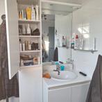 Badkamermeubel met wasbak ,spiegel en hang kolomkast, wc ..., Huis en Inrichting, Ophalen, Zo goed als nieuw