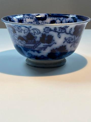 Ca 1870-'90 Amherst Japan Staffordshire signed bowl cobalt beschikbaar voor biedingen