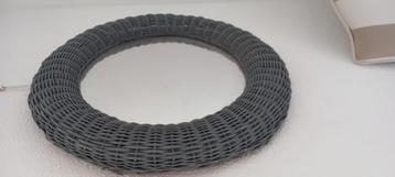 Miroir rond en rotin 60cm, Enlèvement, Utilisé