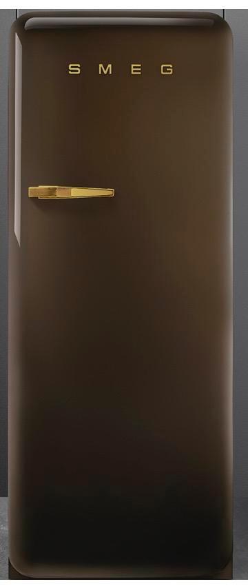 Smeg koelkast chocoladekleur met goud afwerking, Electroménager, Réfrigérateurs & Frigos, Comme neuf, Enlèvement ou Envoi