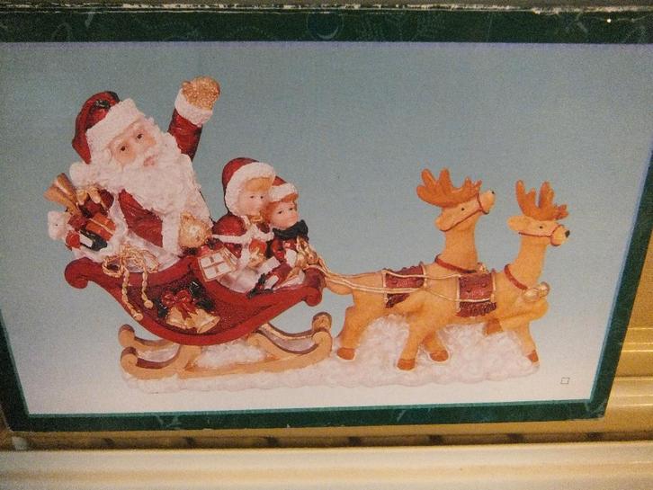 kerstman in slee rendieren, Divers, Noël, Comme neuf, Enlèvement ou Envoi