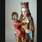 Ancienne statue de la Vierge à l’Enfant en plâtre polychrome, Antiquités & Art, Enlèvement ou Envoi