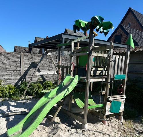 Speeltuin zelf af te breken, Kinderen en Baby's, Speelgoed | Buiten | Speeltoestellen, Gebruikt, Glijbaan, Klimtouw, Klimwand