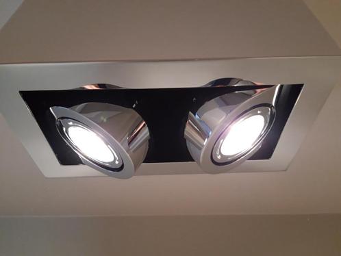 Dubbele Plafondspot Vibia Corner - opbouw, incl. transfo, Huis en Inrichting, Lampen | Spots, Zo goed als nieuw, Plafondspot of Wandspot