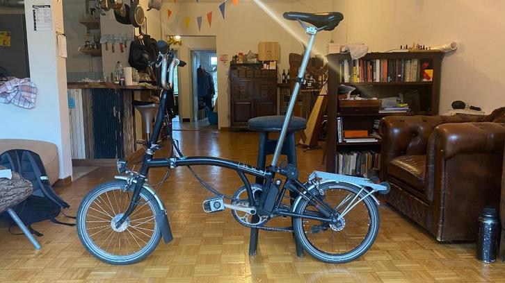 Brompton Vouwfiets Deluxe  ZWART, Fietsen en Brommers, Fietsen | Vouwfietsen, Zo goed als nieuw, Brompton, 16 tot 18 inch, Totaal opvouwbaar