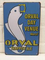 Metalen bierbord Orval trappist, Verzamelen, Biermerken, Verzenden