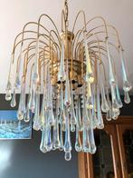 2 watervalkroonluchters met kristallen druppels, Ophalen, Zo goed als nieuw