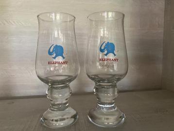 43/ Lot de 2 Verres Carlsberg Eléphant, Enlèvement ou Envoi, Comme neuf, Verre à bière