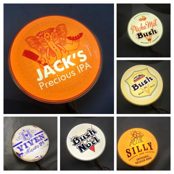 Bier taplenzen met verlichting, Verzamelen, Merken en Reclamevoorwerpen, Zo goed als nieuw, Lichtbak of (neon) lamp, Ophalen of Verzenden