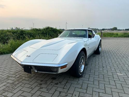 Chevrolet Corvette C3 1971, Autos, Oldtimers & Ancêtres, Entreprise, Chevrolet, Essence, Coupé, 2 portes, Automatique, Blanc, Noir