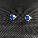 Zilveren oorbellen met lapis lazuli, Handtassen en Accessoires, Verzenden, Nieuw, Met edelsteen, Knopjes of Stekers