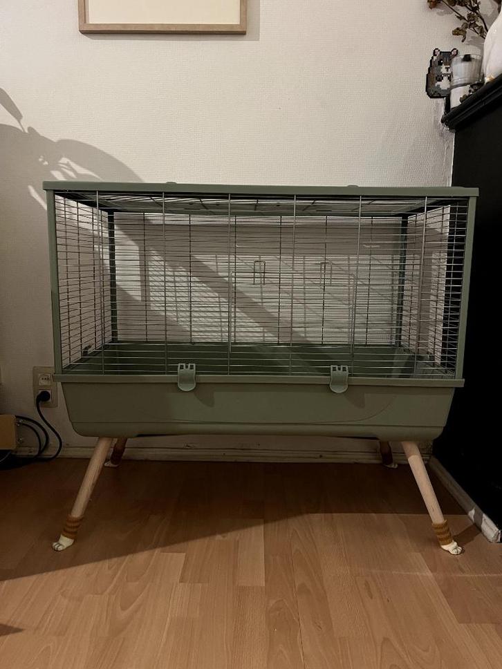 Konijnenkooi, Dieren en Toebehoren, Knaagdieren en Konijnen | Hokken en Kooien, Zo goed als nieuw, Kooi, 90 cm of meer, Minder dan 75 cm