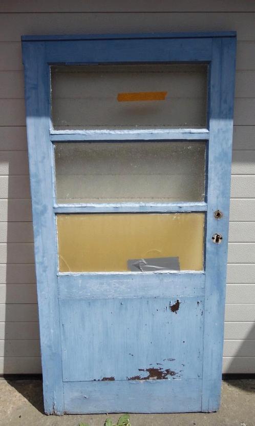 Oude houten deur 95,5x189x4,3, Doe-het-zelf en Bouw, Deuren en Vliegenramen, Gebruikt, Buitendeur, Minder dan 200 cm, 80 tot 100 cm