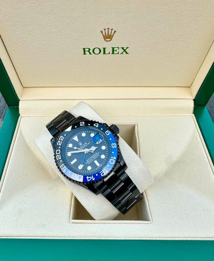 #Horloge#Rolex#GmtmasterBlack#Batman, Handtassen en Accessoires, Horloges | Antiek, Polshorloge, Ophalen of Verzenden