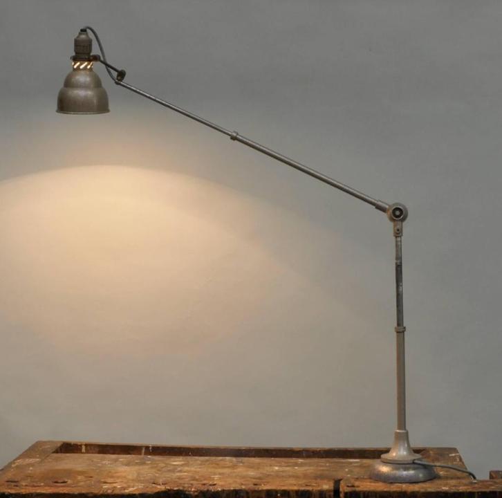 Industrial Table Lamp by Lumina Brevete, 1950s, Antiek en Kunst, Antiek | Verlichting, Ophalen of Verzenden