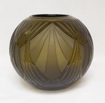 Vase géométrique art déco Legras., Enlèvement ou Envoi