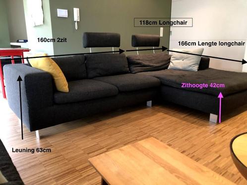 Lounge zetel 3 zit (uitbreidbaar naar 4zit) + 1,5 zit, Maison & Meubles, Canapés | Sofas & Chaises Longues, Utilisé, Quatre personnes ou plus