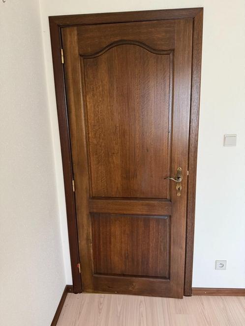 Massieve binnendeuren, Doe-het-zelf en Bouw, Deuren en Vliegenramen, Gebruikt, Binnendeur, 200 tot 215 cm, 80 tot 100 cm, Hout