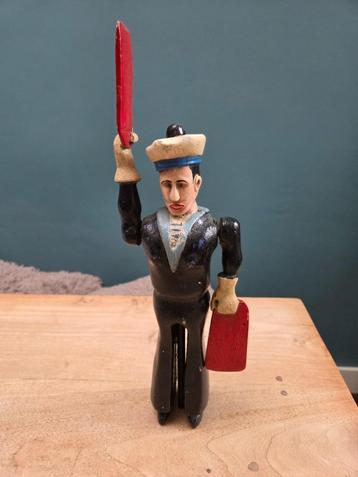 Vintage Decoratie houten Matroos figuur, Enlèvement