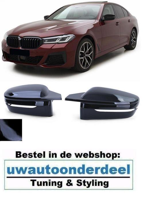 Zwart Spiegel Spiegelkappen M Look Voor Bmw 5 Serie G30 G31, Auto diversen, Tuning en Styling, Verzenden