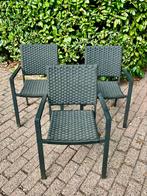 Zwarte tuinstoelen (3), Ophalen, Gebruikt
