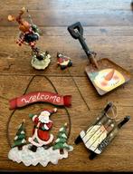 Set kerstversiering hout/metaal, Diversen, Ophalen of Verzenden, Zo goed als nieuw