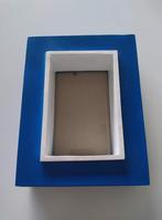 Joli et lourd cadre photo bleu et blanc - Bel état, Autres matériaux, Moins de 50 cm, Utilisé, Moins de 50 cm