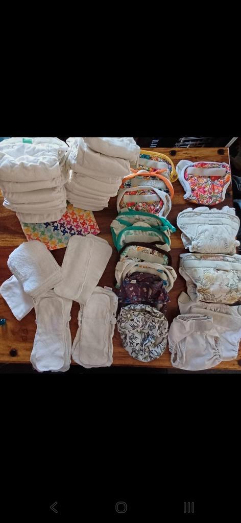 Pakket wasbare luiers, Kinderen en Baby's, Babykleding | Baby-kledingpakketten, Zo goed als nieuw, One size, Ophalen of Verzenden
