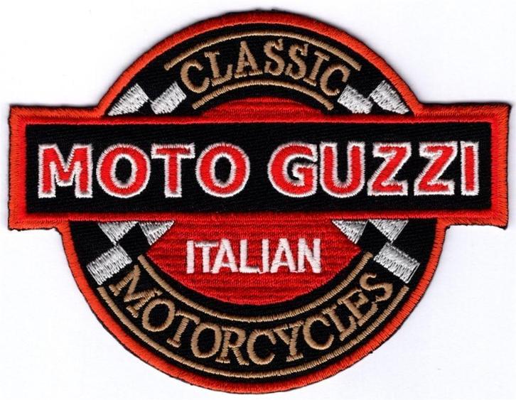 Moto Guzzi Classic Italian Motorcycles stoffen opstrijk patc, Motoren, Accessoires | Overige, Nieuw, Verzenden