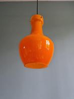 Vintage oranje opaline hanglamp, jaren 60, Ophalen of Verzenden