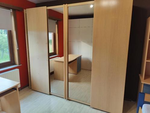 Grote kleerkast met spiegels, Huis en Inrichting, Kasten | Kleerkasten, Gebruikt, 200 cm of meer, 200 cm of meer, 50 tot 75 cm