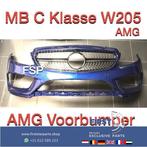 W205 C43 AMG voorbumper + diamond gril Mercedes C Klasse 205, Auto-onderdelen, Gebruikt, Voor, Mercedes-Benz, Ophalen of Verzenden