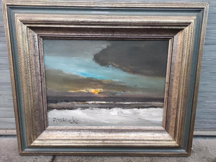 huile sur toile marine signe paul permeke, Antiek en Kunst, Kunst | Schilderijen | Klassiek, Ophalen of Verzenden