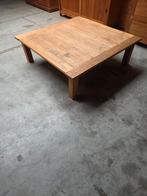 Heel grote teakhouten salontafel 140x140cm .45cm hoog., Ophalen