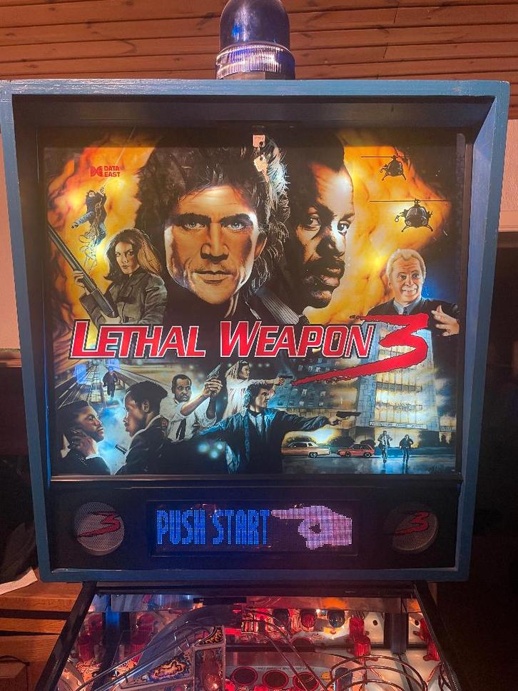 Flipperkast Data East Lethal Weapen 3, Verzamelen, Automaten | Flipperkasten, Gebruikt, Dot-matrix, Flipperkast, Data East, Ophalen