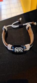 Afrikaanse armband voor heren, Handtassen en Accessoires, Armbanden, Leer, Ophalen of Verzenden, Zo goed als nieuw